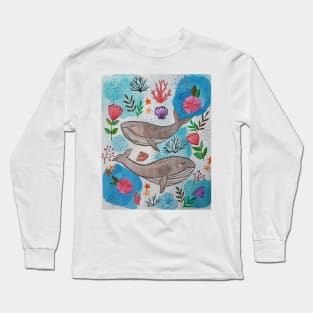 Whales in the ocean Long Sleeve T-Shirt